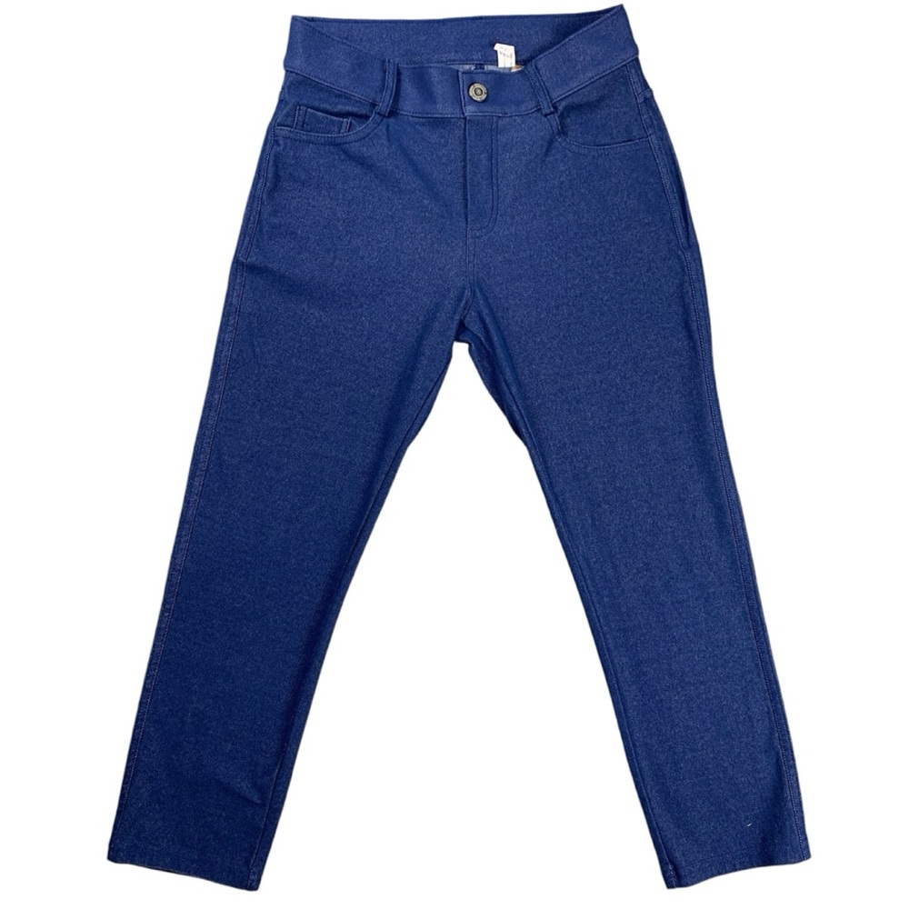 Yelete Jeggings Leggings Blue Denim Stretch Pockets Pull On Women’s Size Small